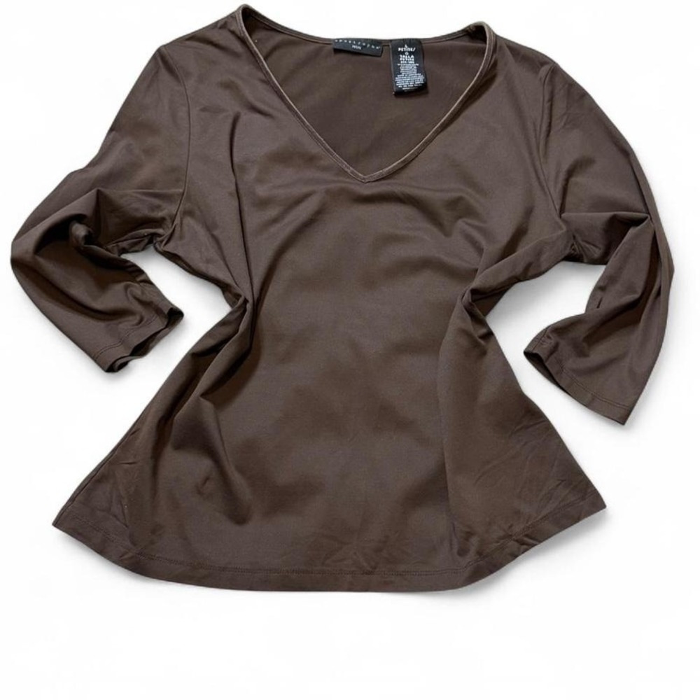 Vintage‎ Brown V Neck Top
